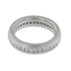Sandblast Finished Platinum 0.80 Cttw Diamond Eternity Band Ring by WR Designs