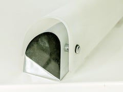 Lampada da parete 2137 anni '60 in galss sabbiato e metallo cromato di Fontana Arte