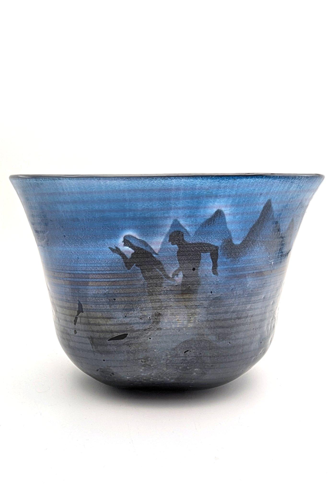 Sabbiatura Vaso unico Kosta Boda sabbiato di Bertil Vallien, realizzato in Svezia nel 1991 in vendita