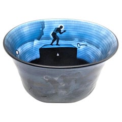 Sandblasted Kosta Boda Unique Vase by Bertil Vallien, made in Sweden in 1991