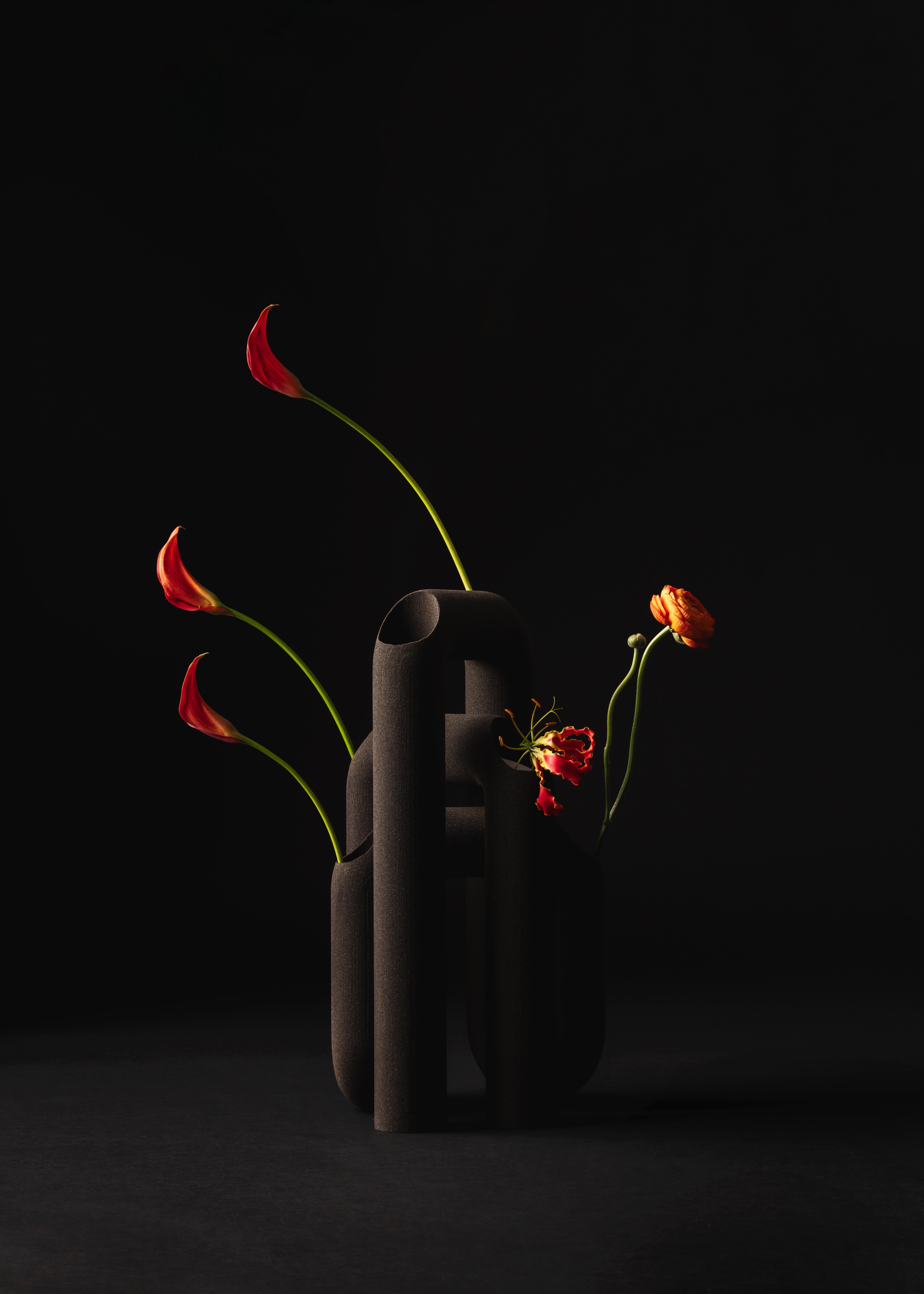 Espagnol Vase soufflé au sable de Francesc Gasch Studio en vente
