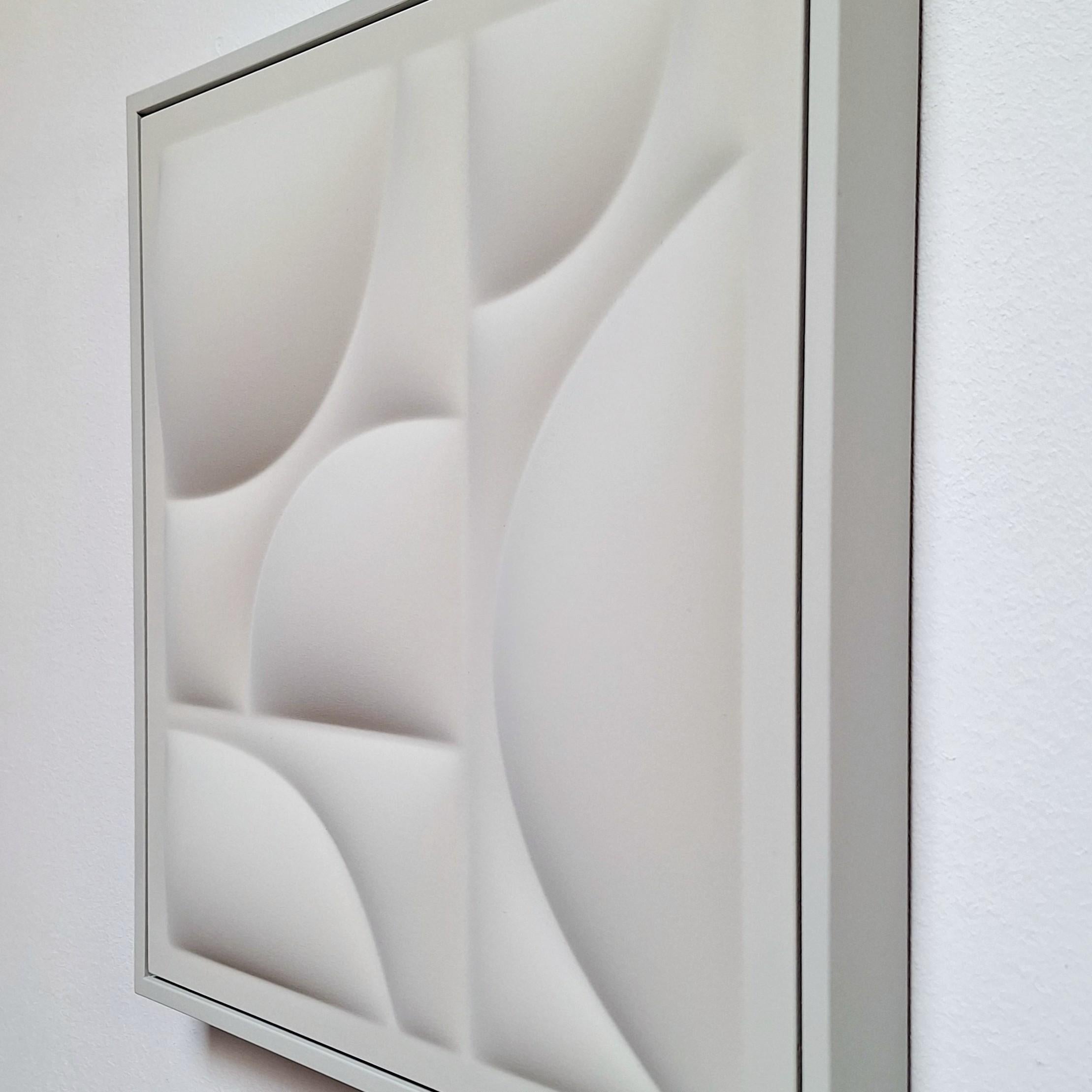 Collected Parts 2491 - abstract geometric contemporary modern painting relief - Abstract Sculpture Grigio di Sander Martijn Jonker