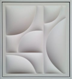 Collected Parts 2491 - abstract geometric contemporary modern painting relief