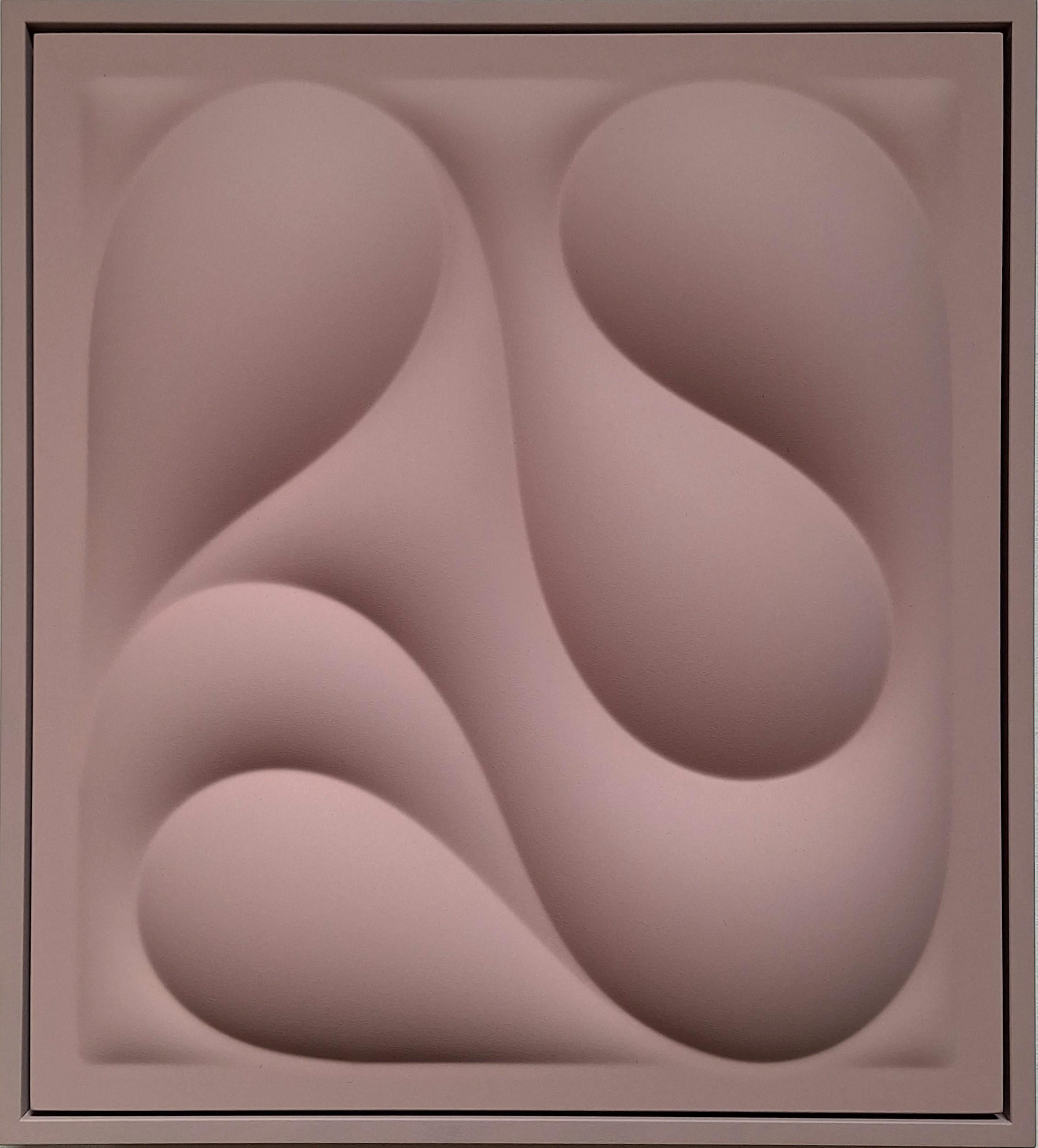 Containment 2491 - abstrakte geometrische zeitgenössische moderne Malerei Relief