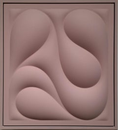 Containment 2491 - abstrakte geometrische zeitgenössische moderne Malerei Relief