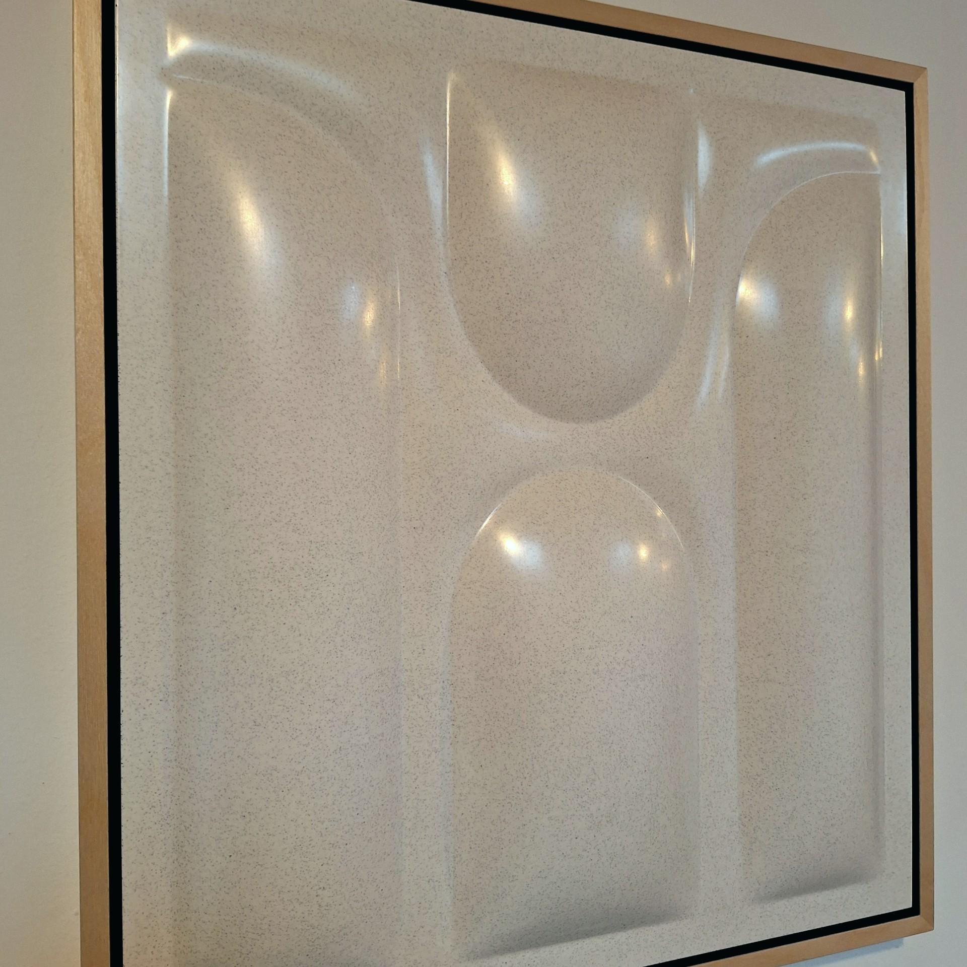 Covered Parts 2411 - peinture abstraite géométrique contemporaine moderne relief - Contemporain Painting par Sander Martijn Jonker