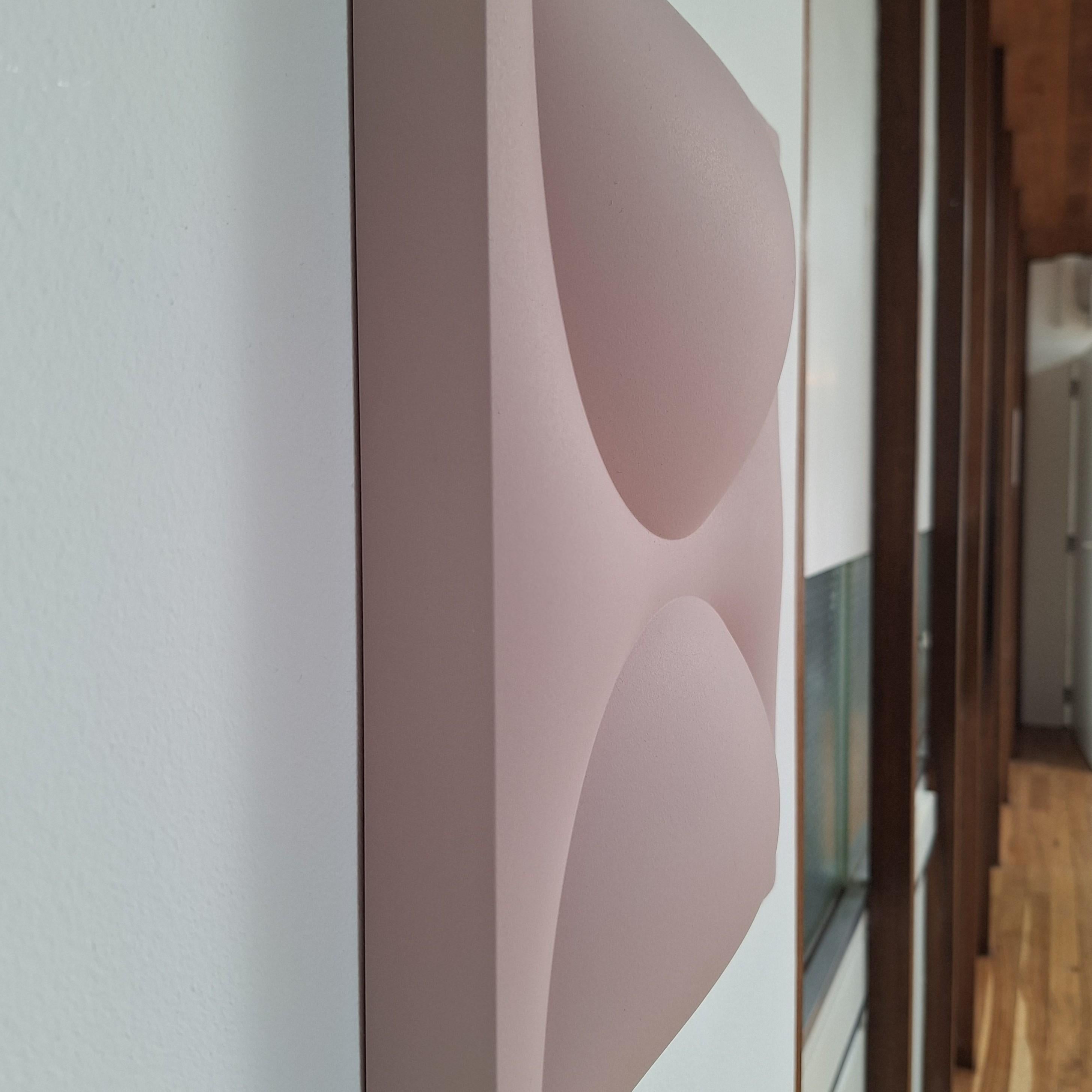 Covered Parts 24113 - abstract geometric contemporary modern painting relief - Contemporary Sculpture by Sander Martijn Jonker