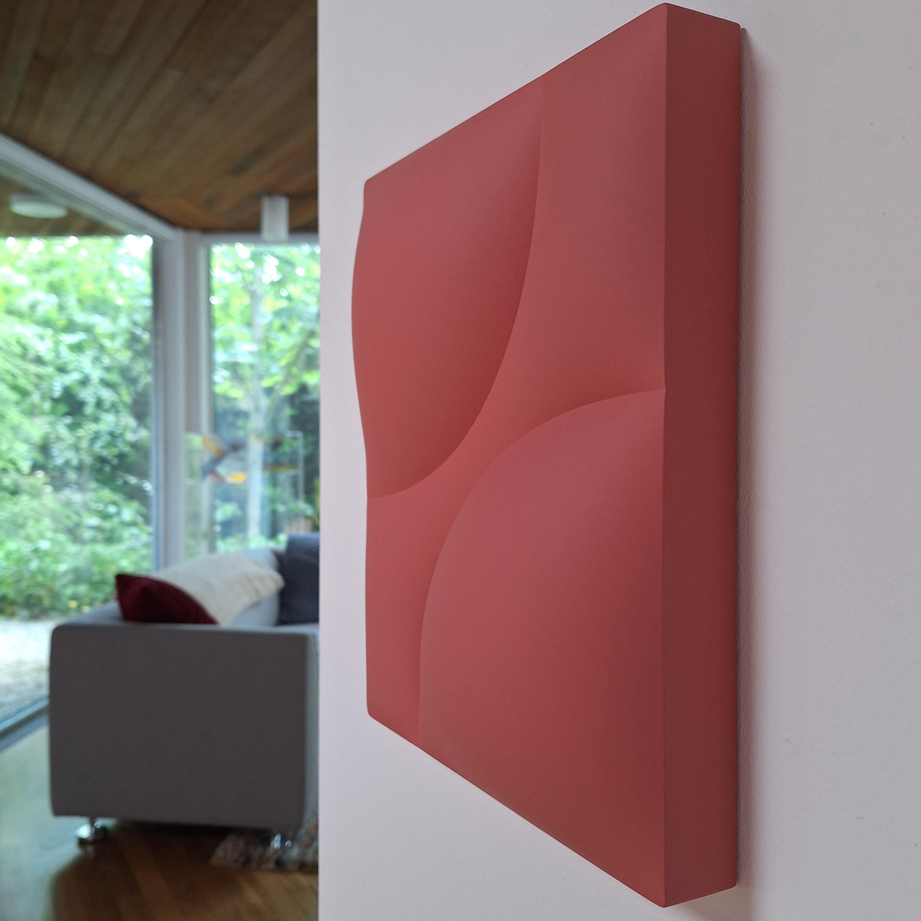 Abgedeckte Teile 24114 - abstrakte geometrische zeitgenössische moderne Malerei Relief (Braun), Abstract Sculpture, von Sander Martijn Jonker
