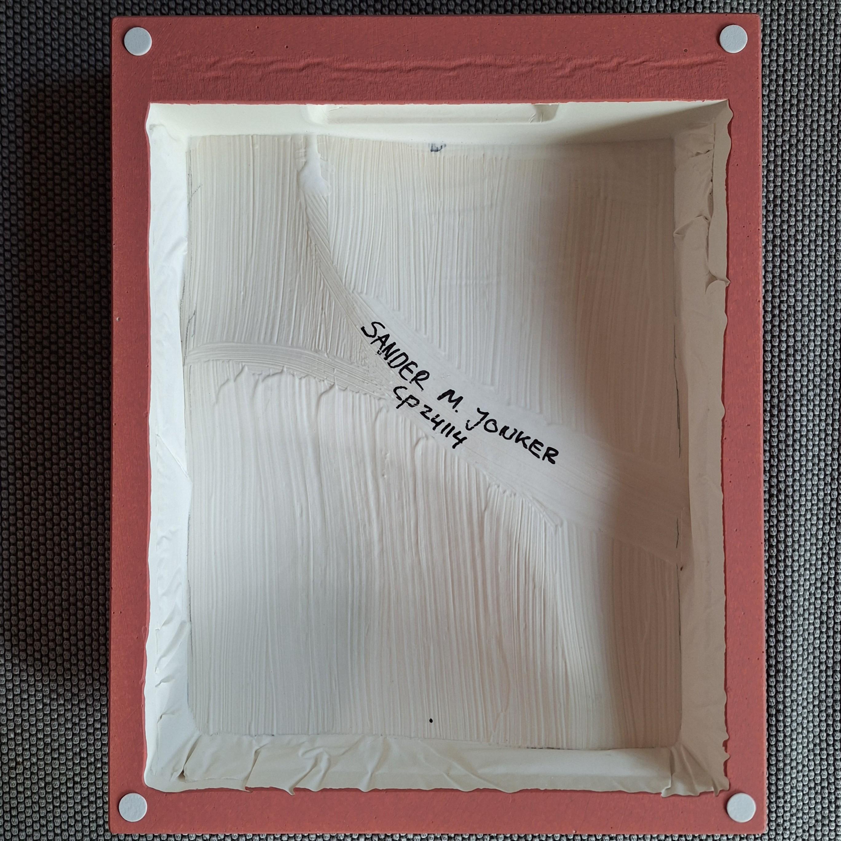 Abgedeckte Teile 24114 - abstrakte geometrische zeitgenössische moderne Malerei Relief im Angebot 3