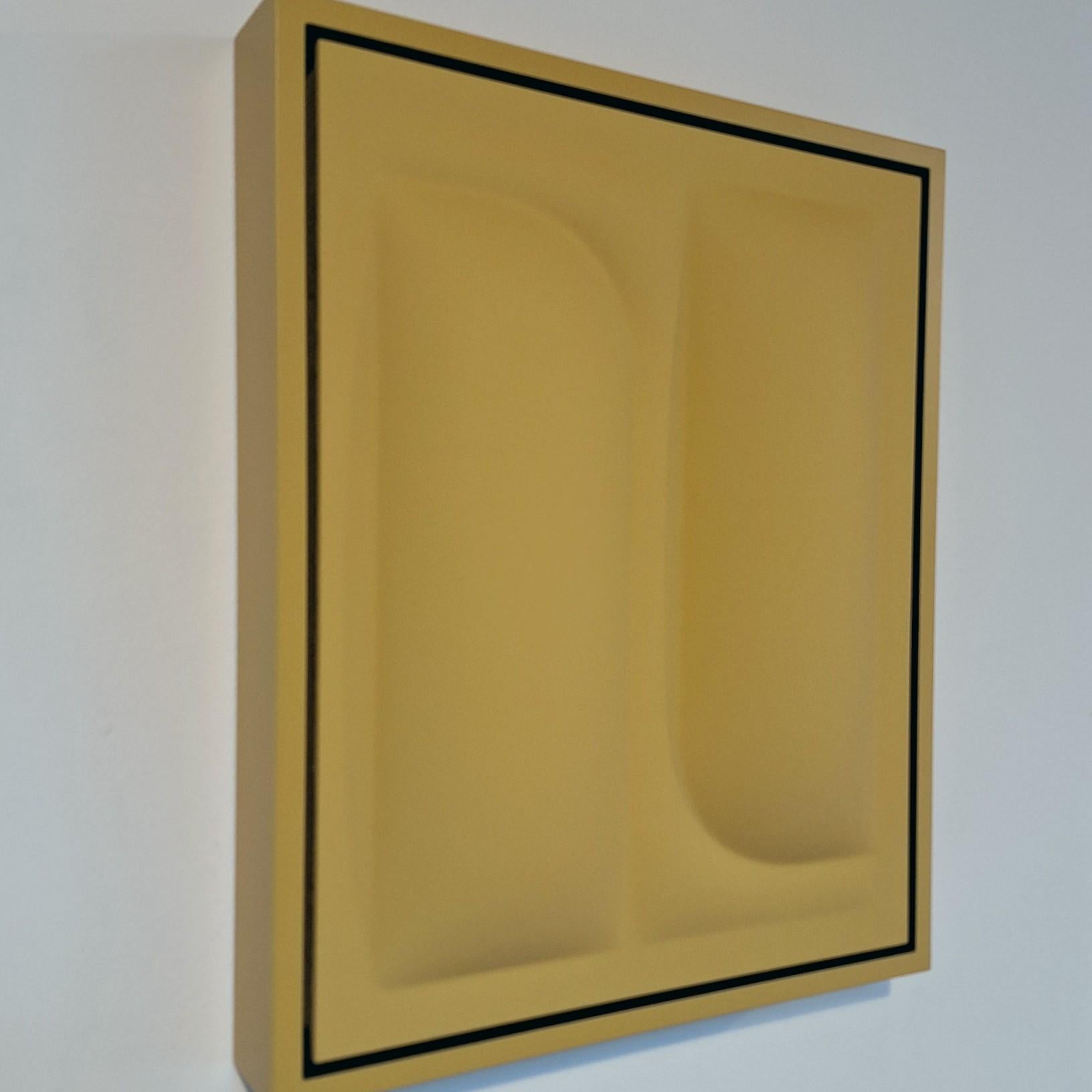 Covered Parts 2416 - quadro astratto geometrico contemporaneo moderno in rilievo - Painting Contemporaneo di Sander Martijn Jonker