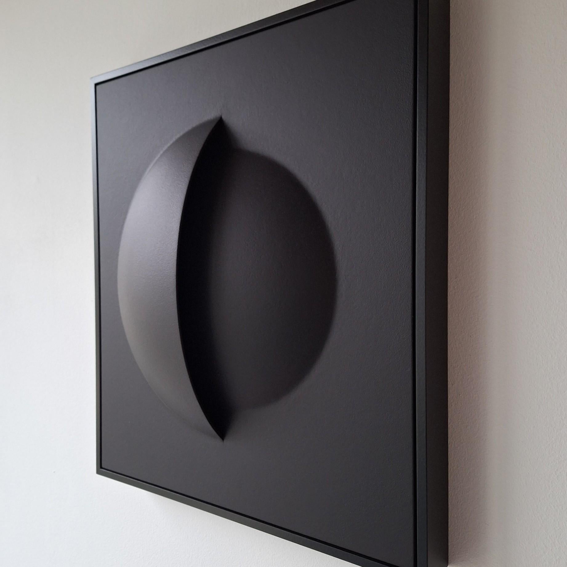 Nocturnal Parts - peinture abstraite géométrique contemporaine moderne en relief - Contemporain Painting par Sander Martijn Jonker