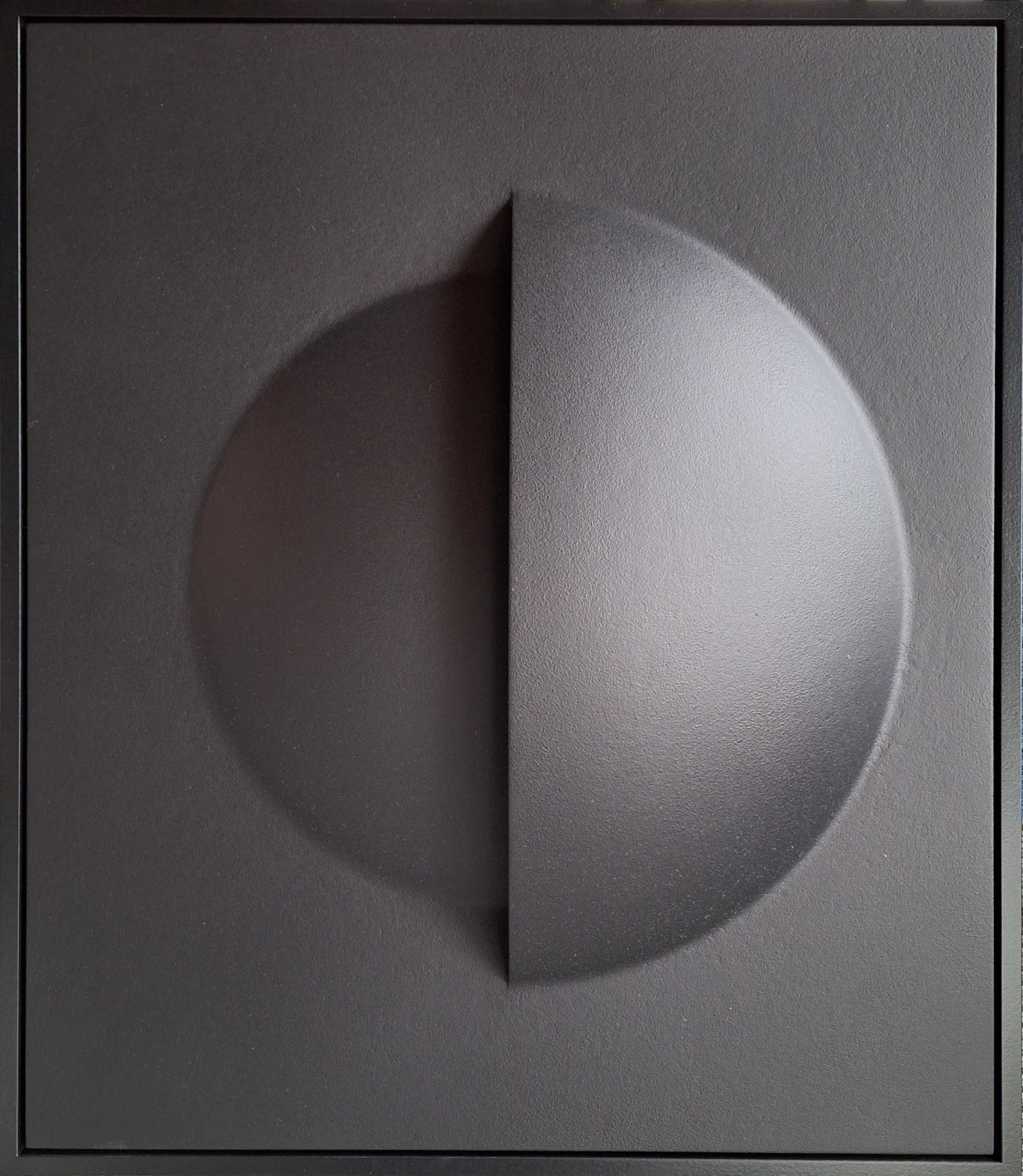 Nocturnal Parts - peinture abstraite géométrique contemporaine moderne en relief en vente 2