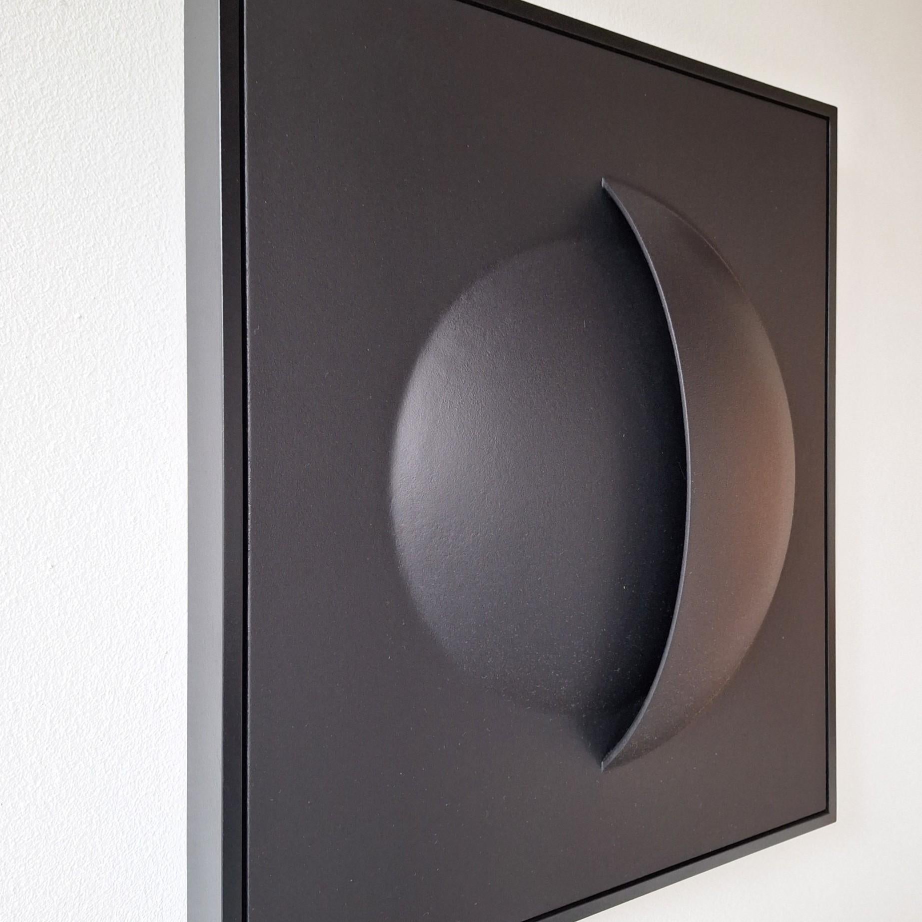 Nocturnal Parts - peinture abstraite géométrique contemporaine moderne en relief en vente 3