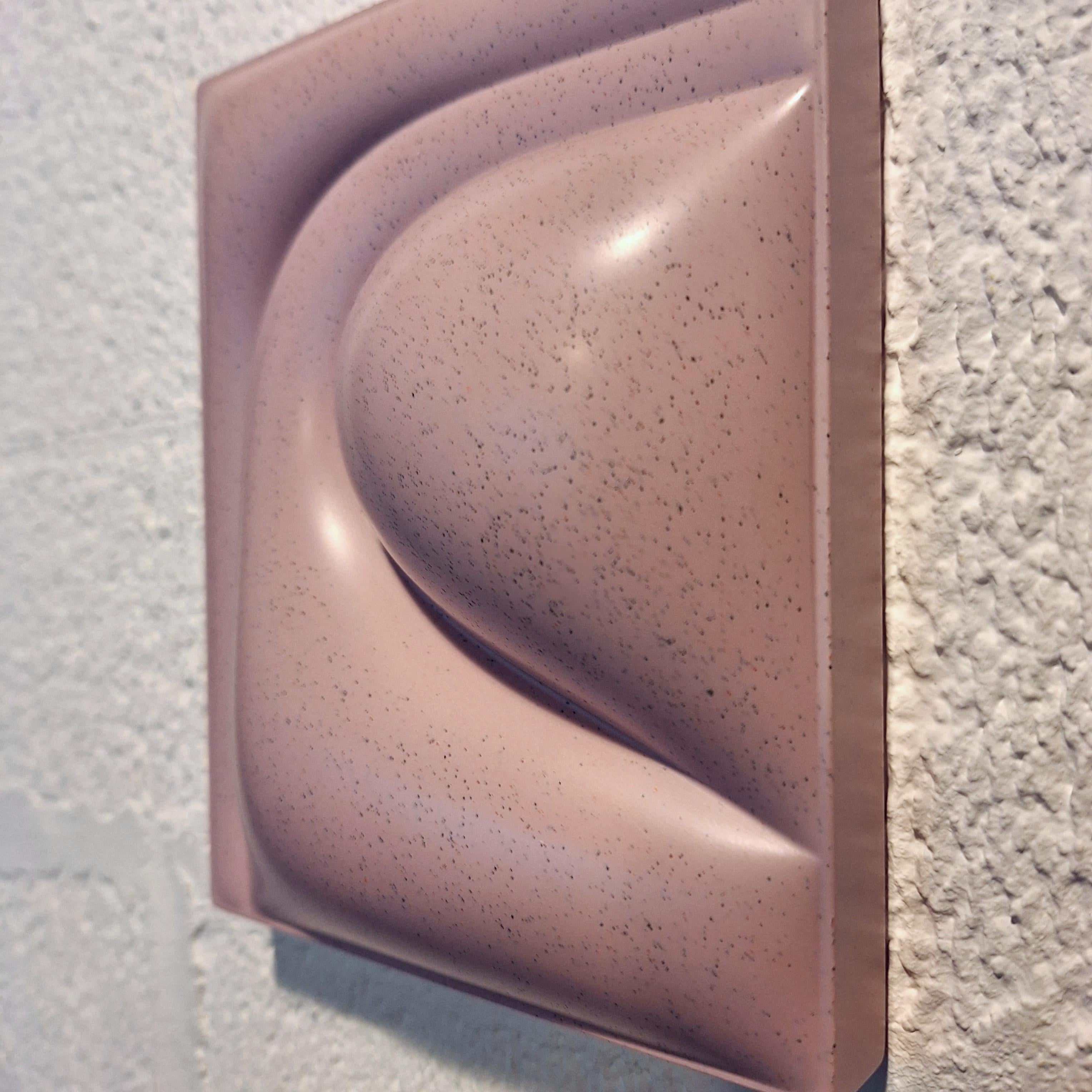 Postal 2442 - pequeño relieve de pintura moderna contemporánea abstracta rosácea - Abstract Painting Marrón de Sander Martijn Jonker
