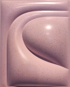 Postal 2442 - pequeño relieve de pintura moderna contemporánea abstracta rosácea