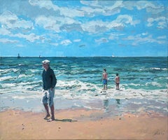 Strandszene Trouville-sur-Mer (Frankreich)