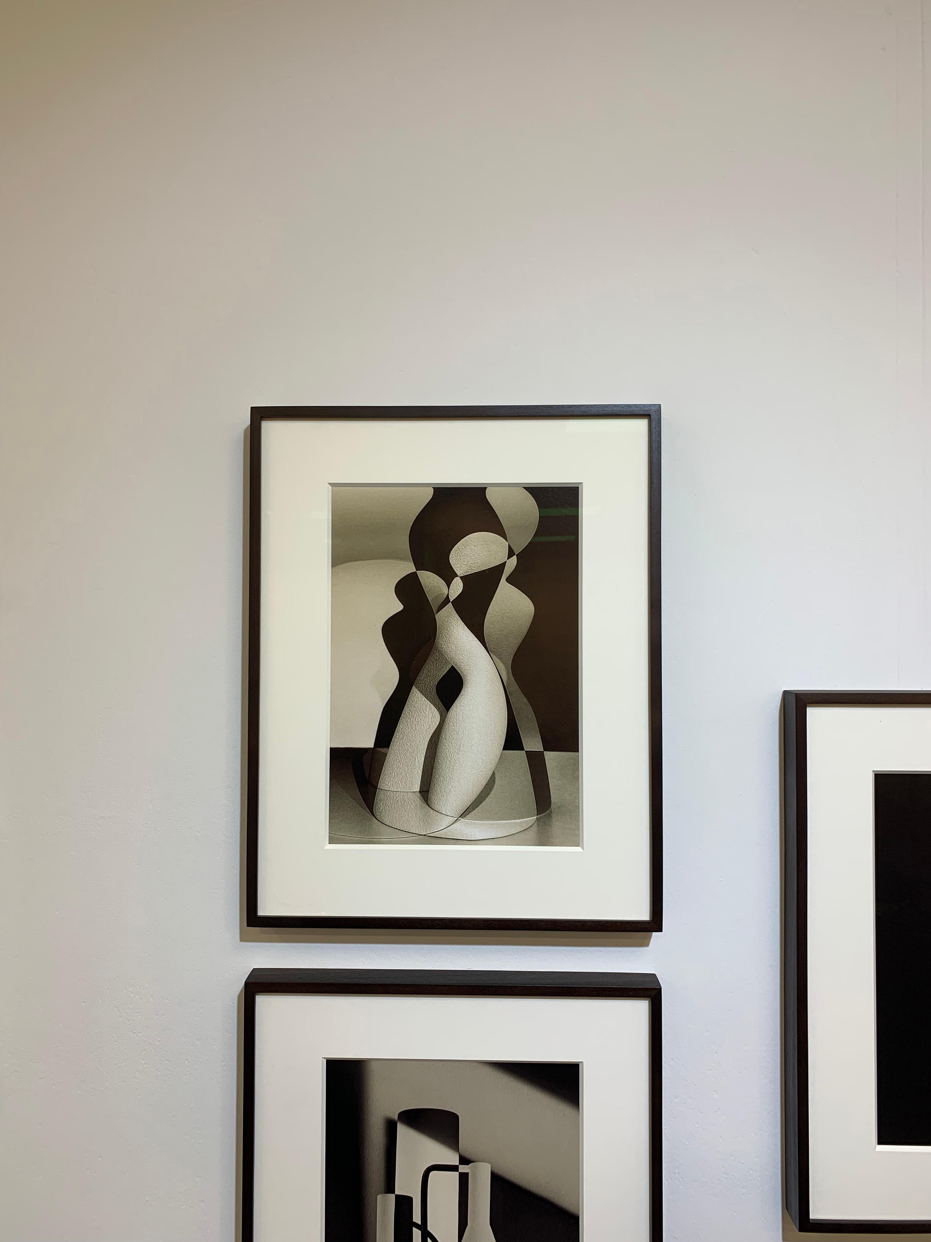 In Between the shadows, Cubist sculpture, female figure abstract prints - Print by Sander Vos