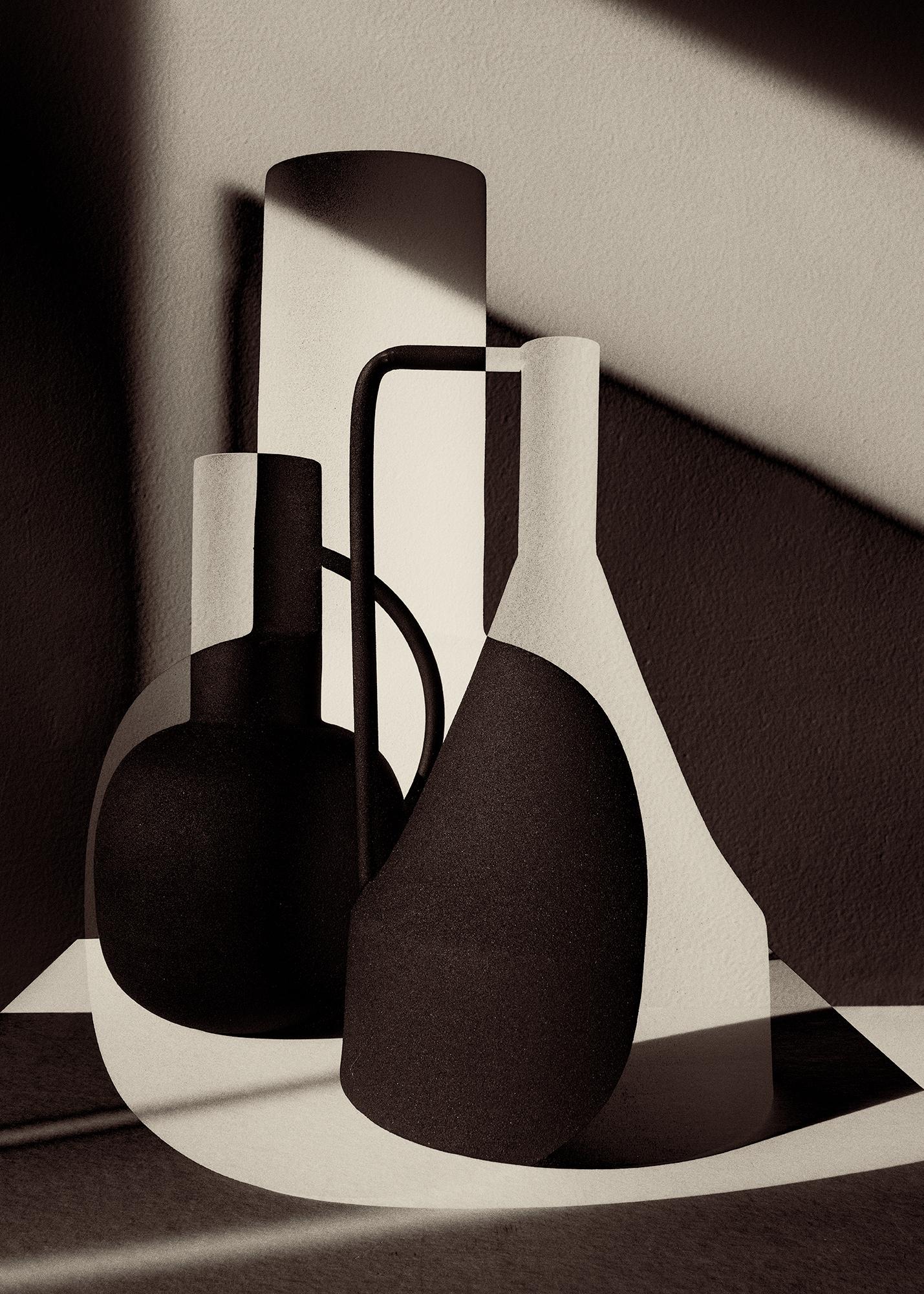 Sander Vos Abstract Print – Zwischen den Schatten