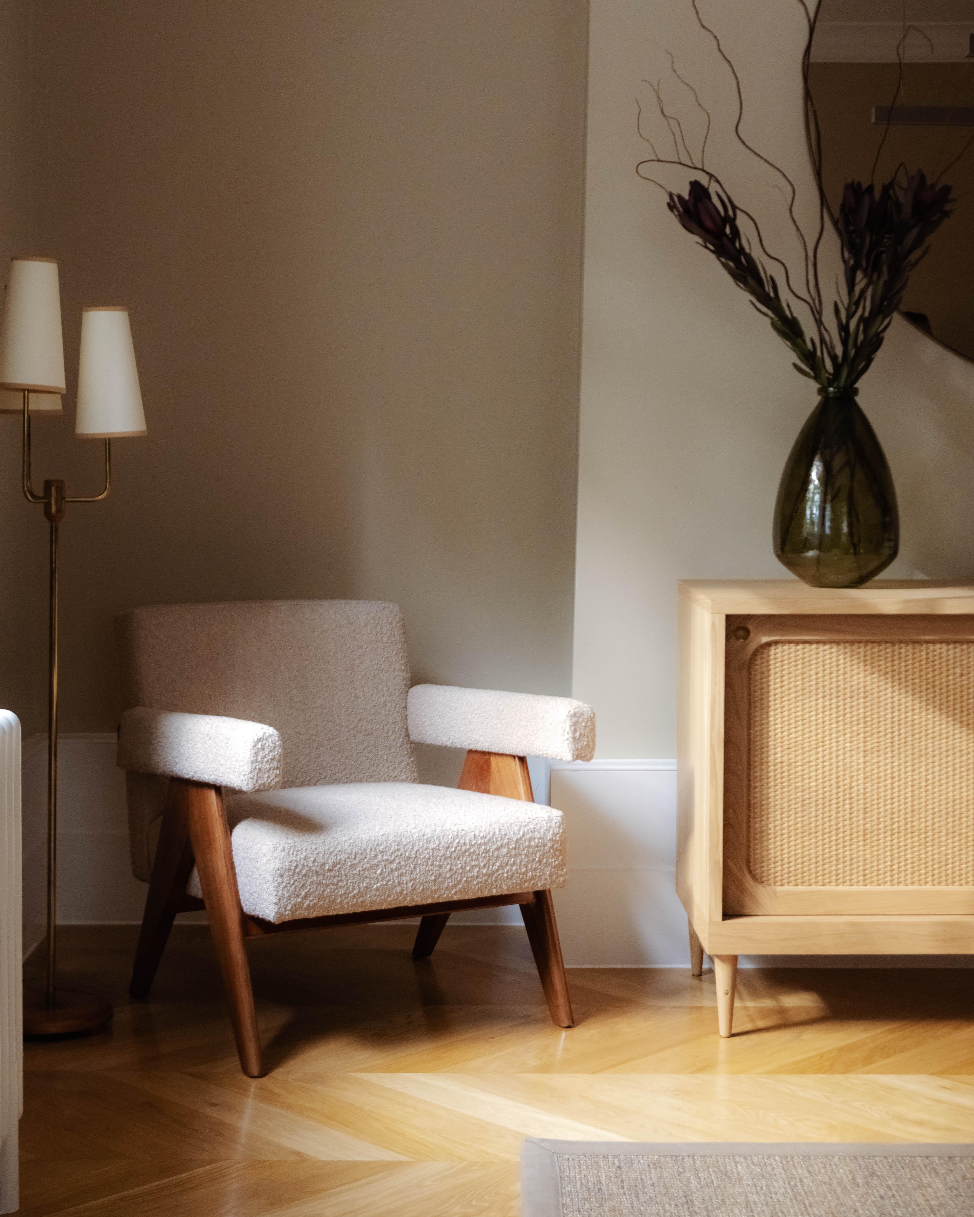A sideboard in European oak and rattan, developed by Lind + Almond especially for Sanders, Copenhagen's premier luxury boutique hotel.

Available in two timber tones, Cognac and Natural Oak. Handcrafted to order in Europe. Internally there are two