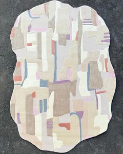 Sandlines Hand-Tufted Abstract Rug in Neutral and Pastel Tones by RAG Home