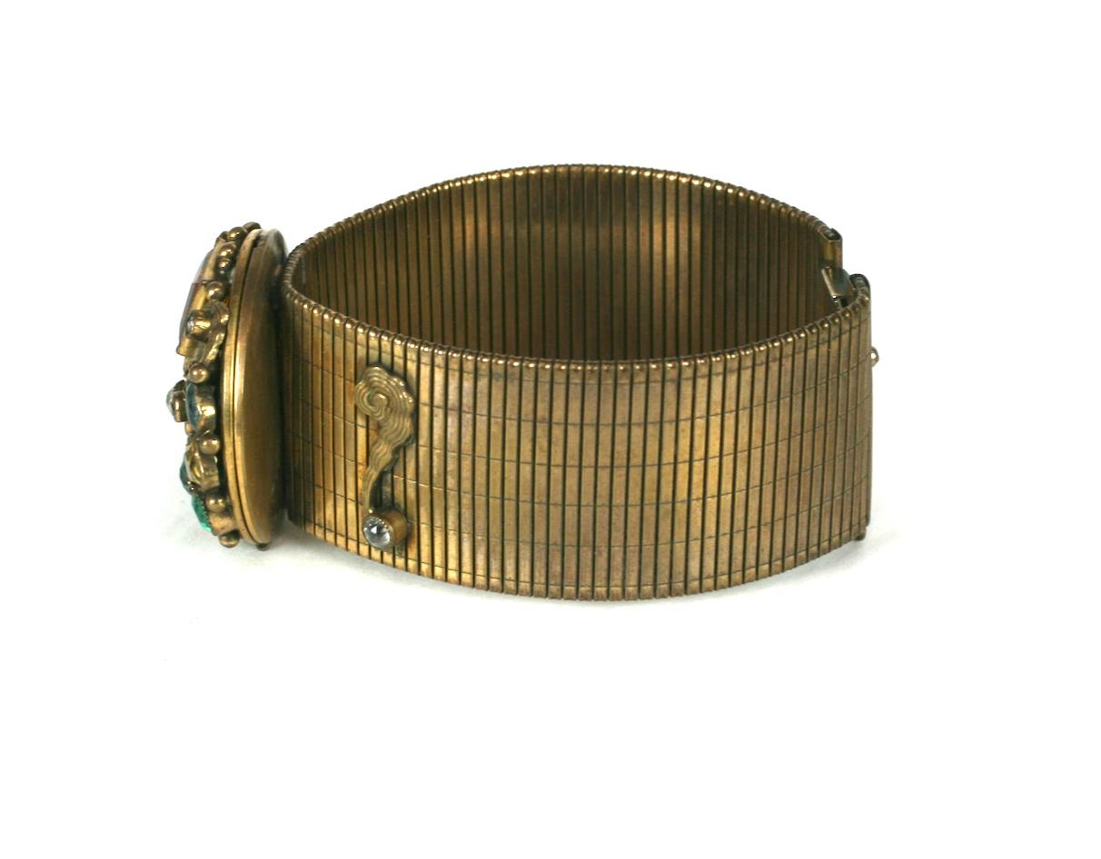 Sandor Art Deco Compact Bracelet In Excellent Condition For Sale In New York, NY