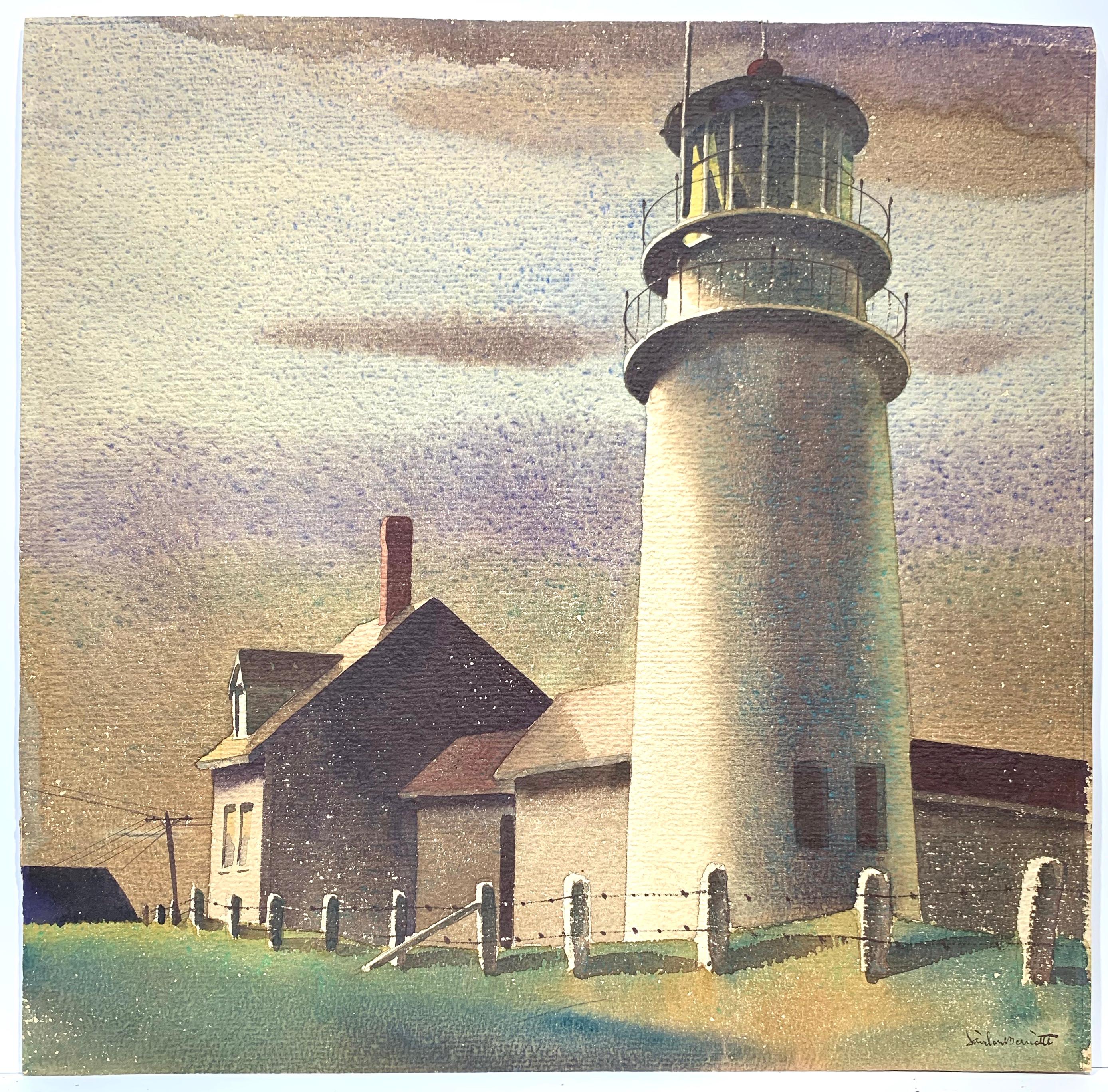 Highland Lighthouse, Truro MA - Painting by Sandor Bernath