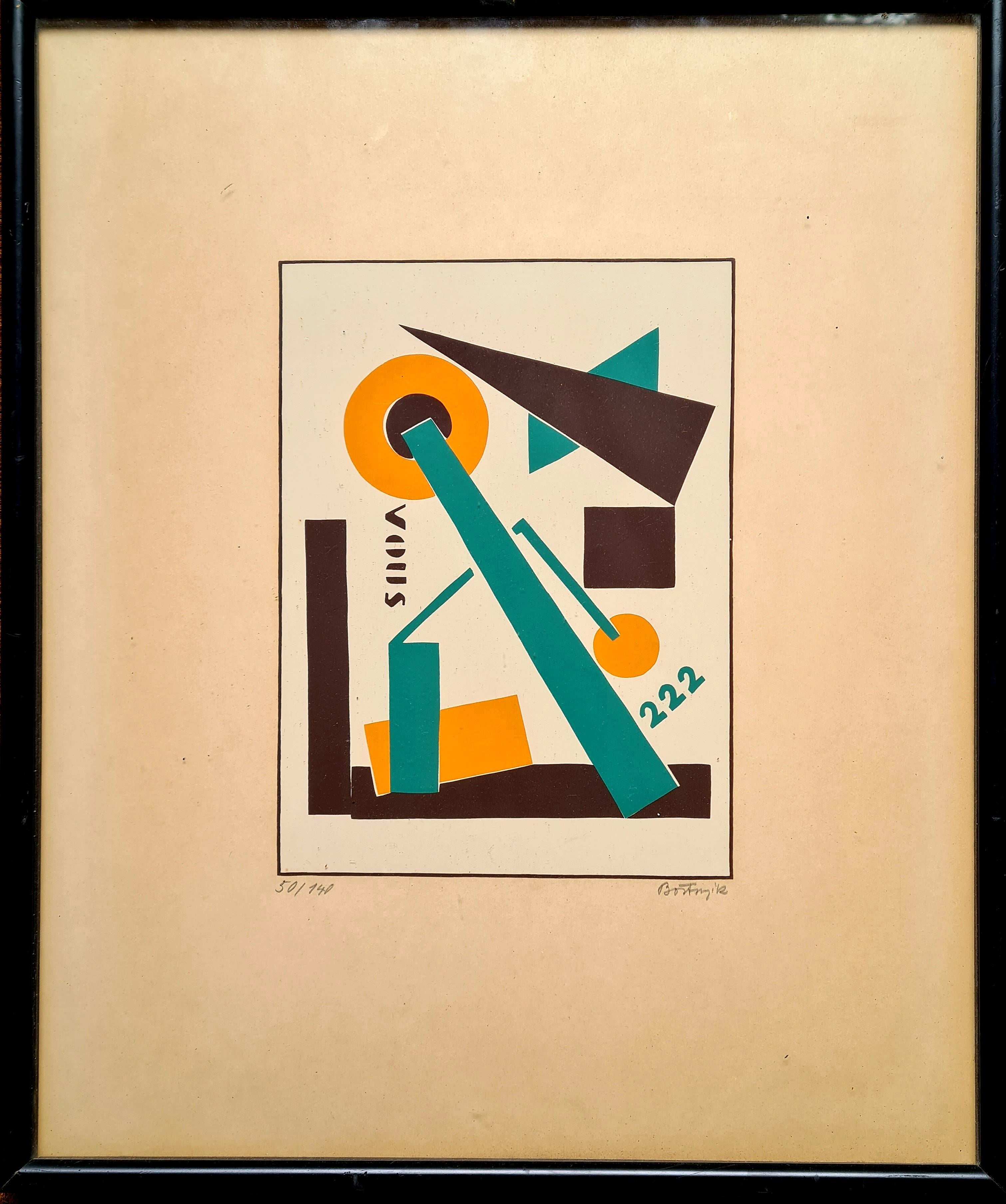 Constructivist Abstract From Album MA 1921 - Print by Sandor Bortnyik