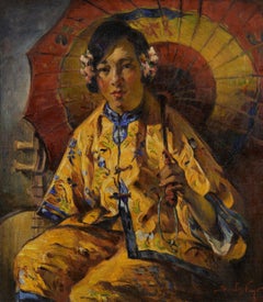 Early 20th Century Portrait of a Chinese Girl, Cleveland School Artist