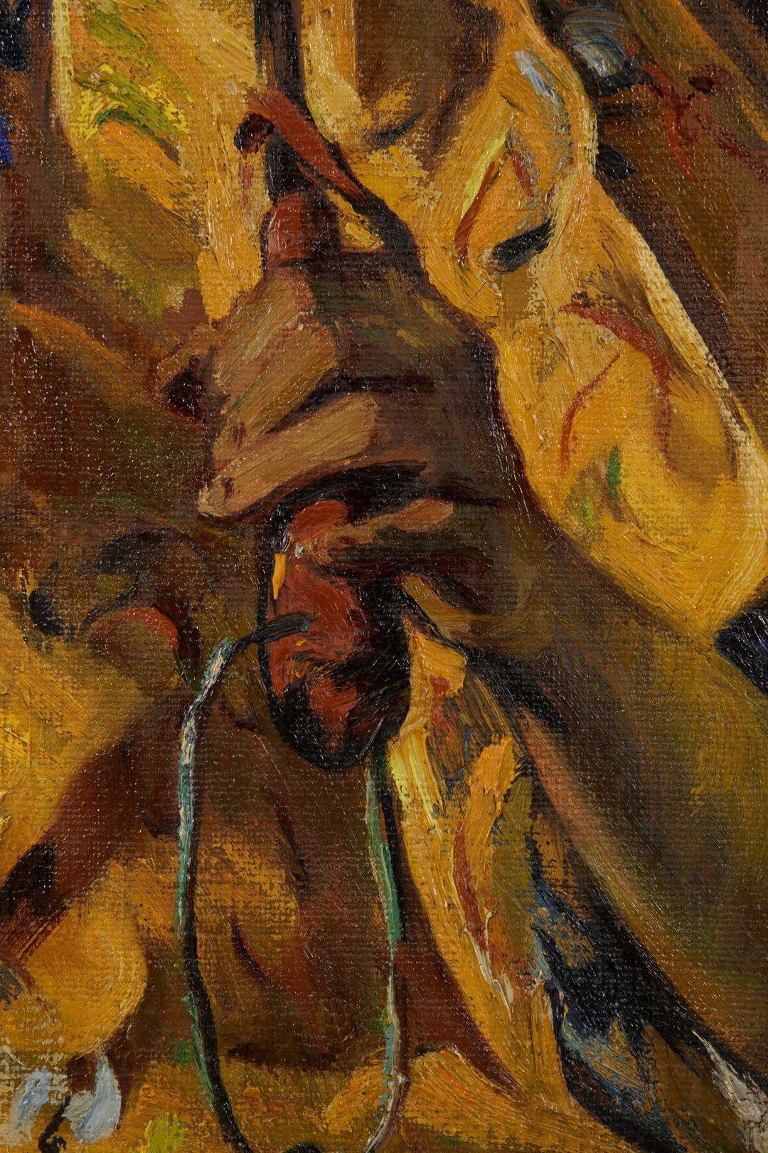 Sandor Vago (húngaro/americano 1887-1946)
La muchacha china, 1925
Óleo sobre lienzo
Firmado abajo a la derecha
34 x 30 pulgadas
38 x 34 pulgadas, enmarcado
Expuesto: Museo de Arte de Cleveland, Exposición de mayo de 1925, Segundo Premio

Retratista,
