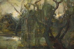 Morning in the Meadow Landscape by Sandor Wrabel