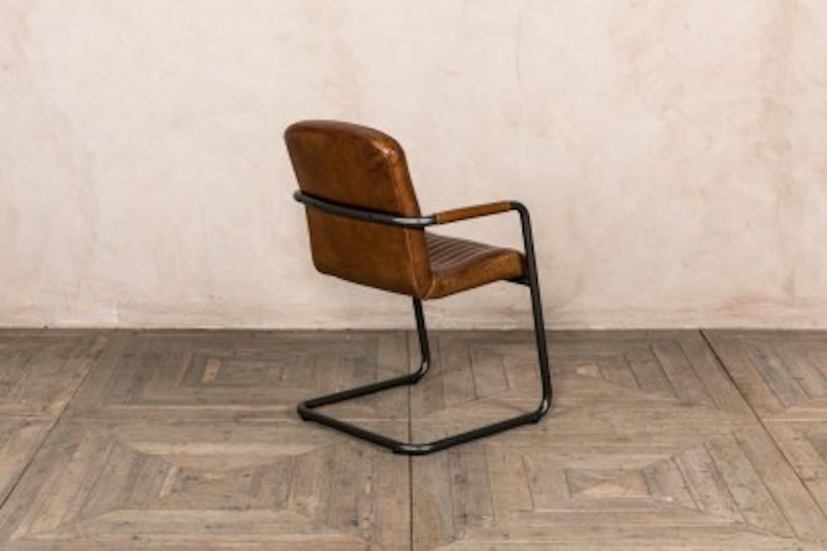 European Sandown Leather Dining Chairs, 20th Century For Sale