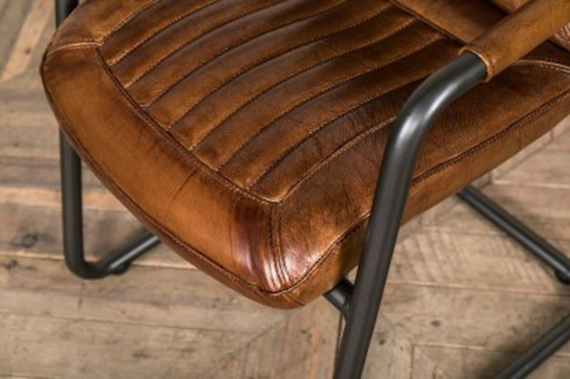 Sandown Leather Dining Chairs, 20th Century For Sale 3