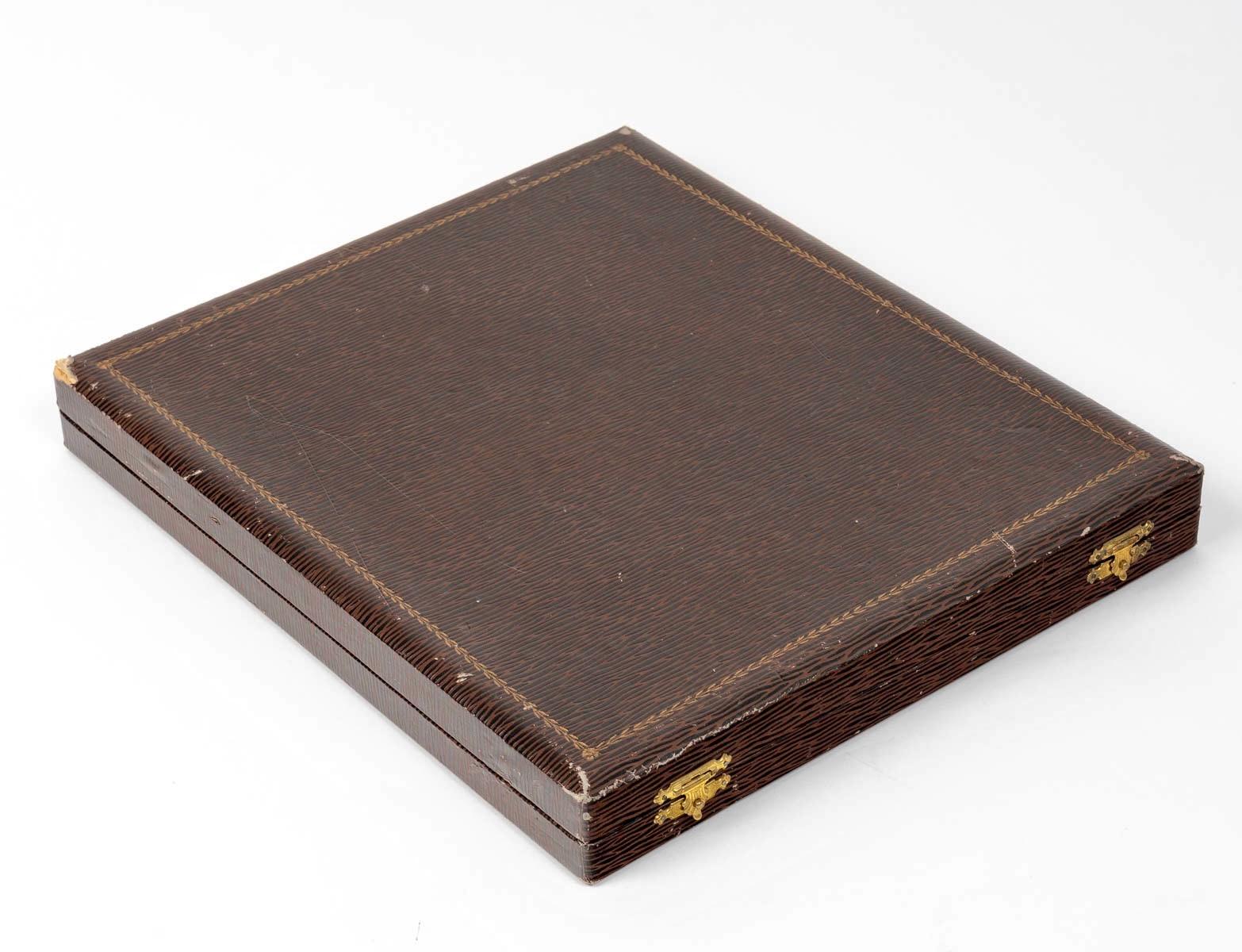Sandoz & Gallia Christofle  - Coffret de 12 porte-couteaux Animaux en métal argenté 3