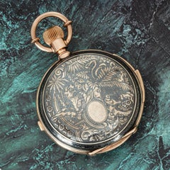 Sandoz Rare Niello Gold & Silver Five Minute Repeater Chrono Full Hunter C1890