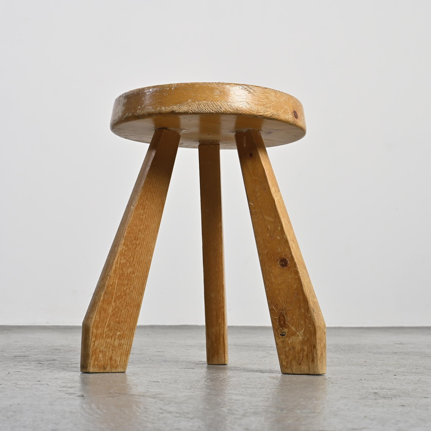 Sandoz Stool by Charlotte Perriand,  Steph Simon circa 1965 In Good Condition In VILLEURBANNE, FR