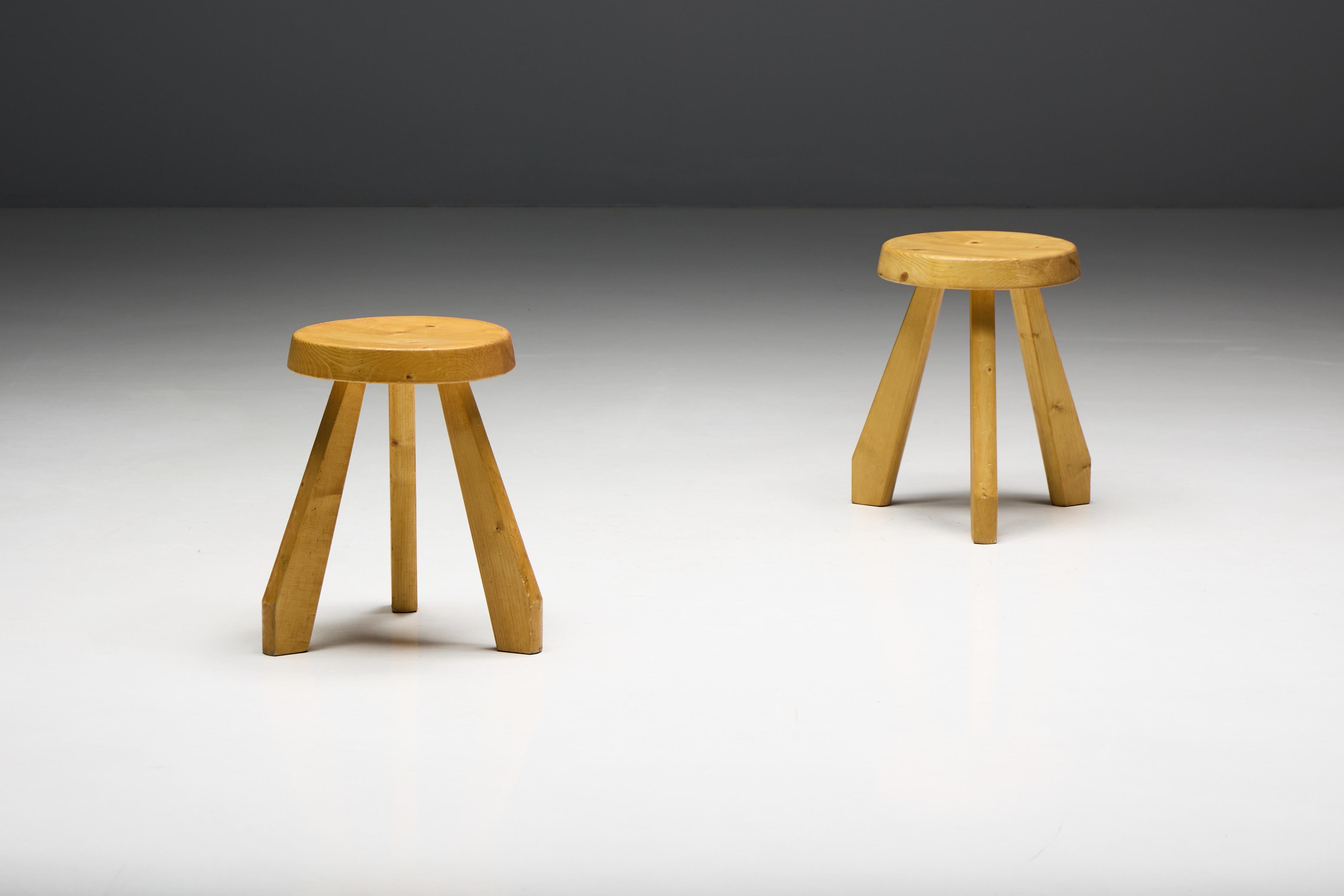 Sandoz Stools by Charlotte Perriand, France, 1950s For Sale 1