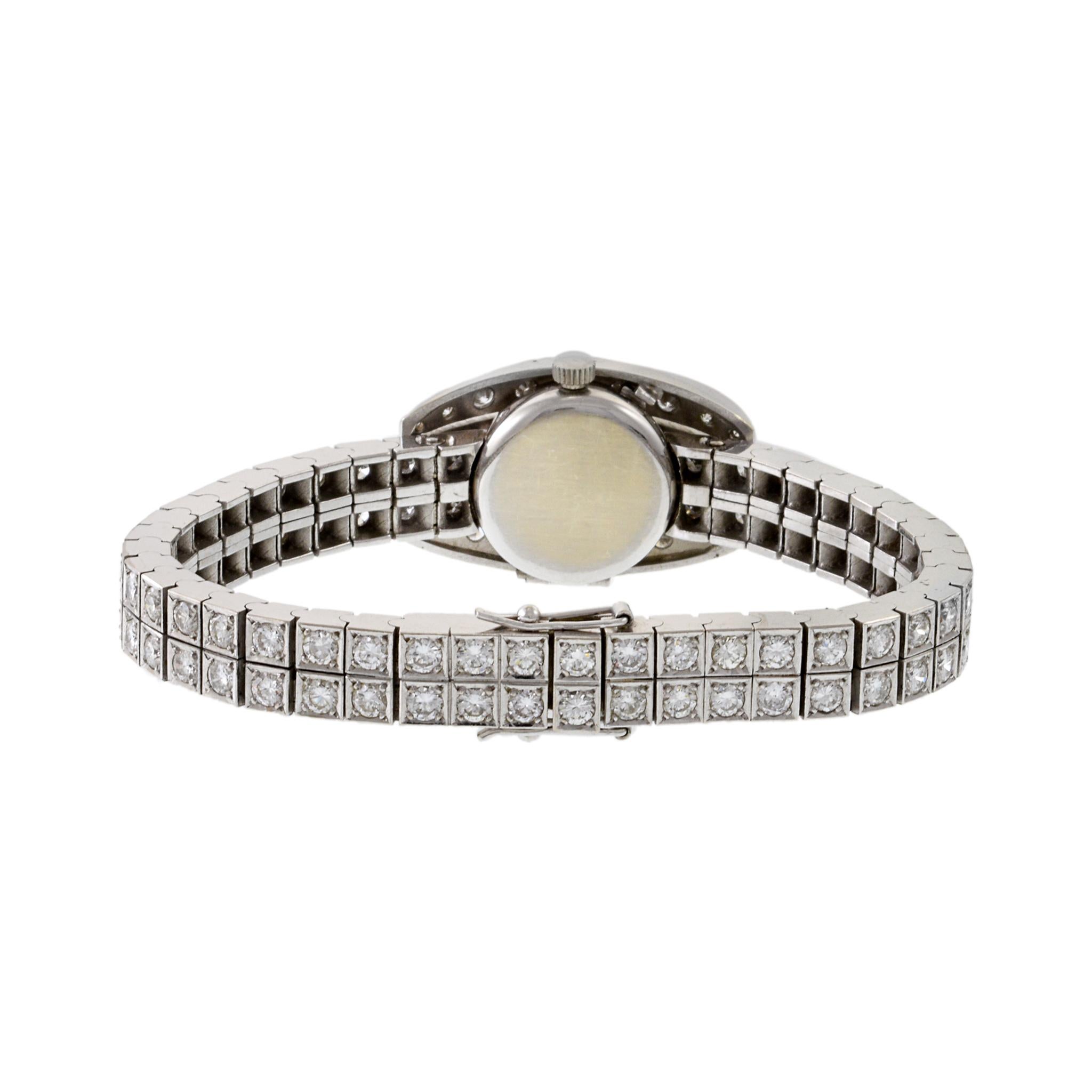 Sandoz Uno 18K and 8.00CT Diamond Cocktail Watch In Good Condition In New York, NY