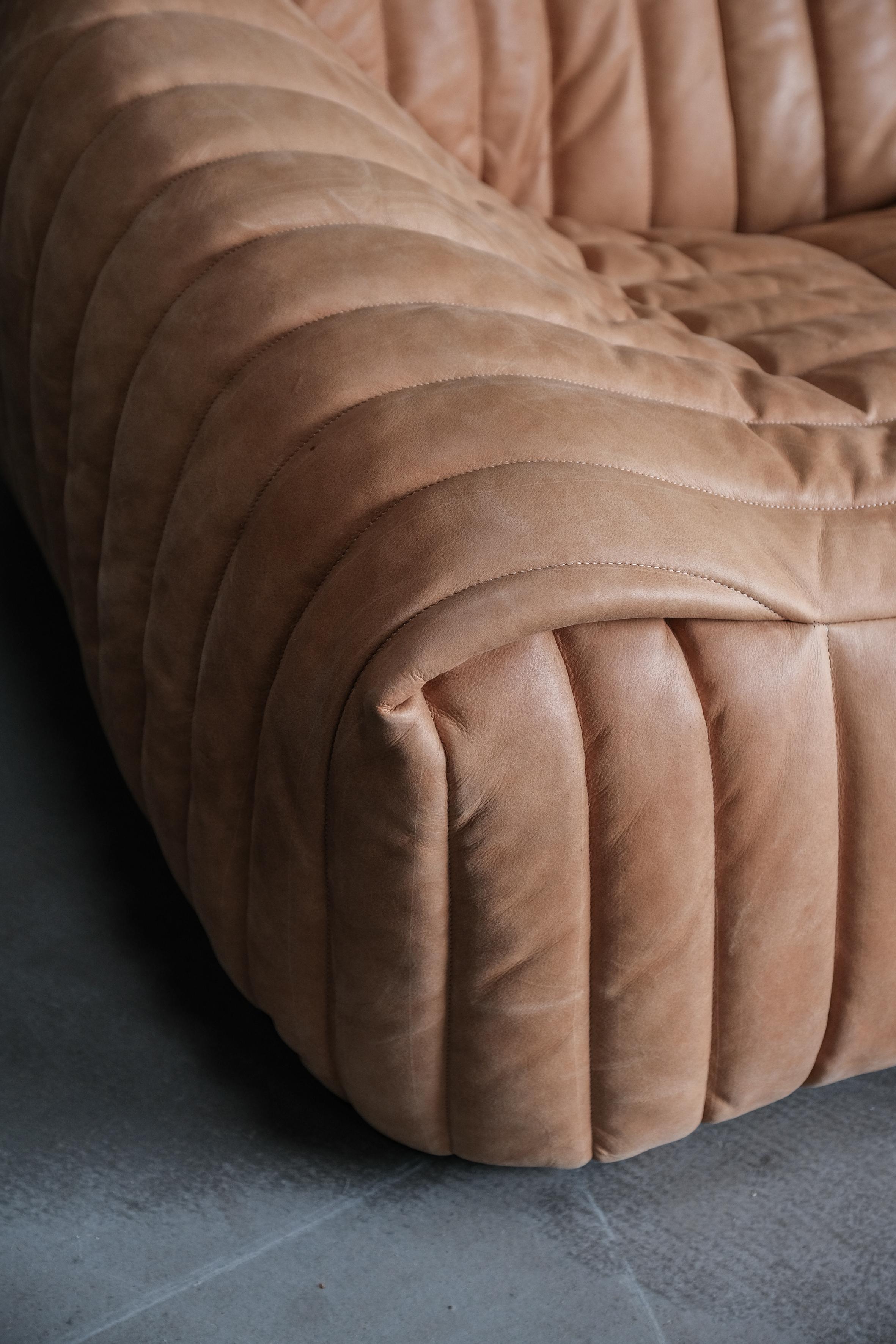 20th Century Sandra 2 seater sofa by Annie Hieronimus for Cinna in cognac leather