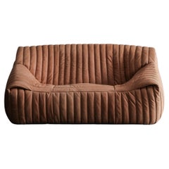 Sandra 2 seater sofa by Annie Hieronimus for Cinna in cognac leather