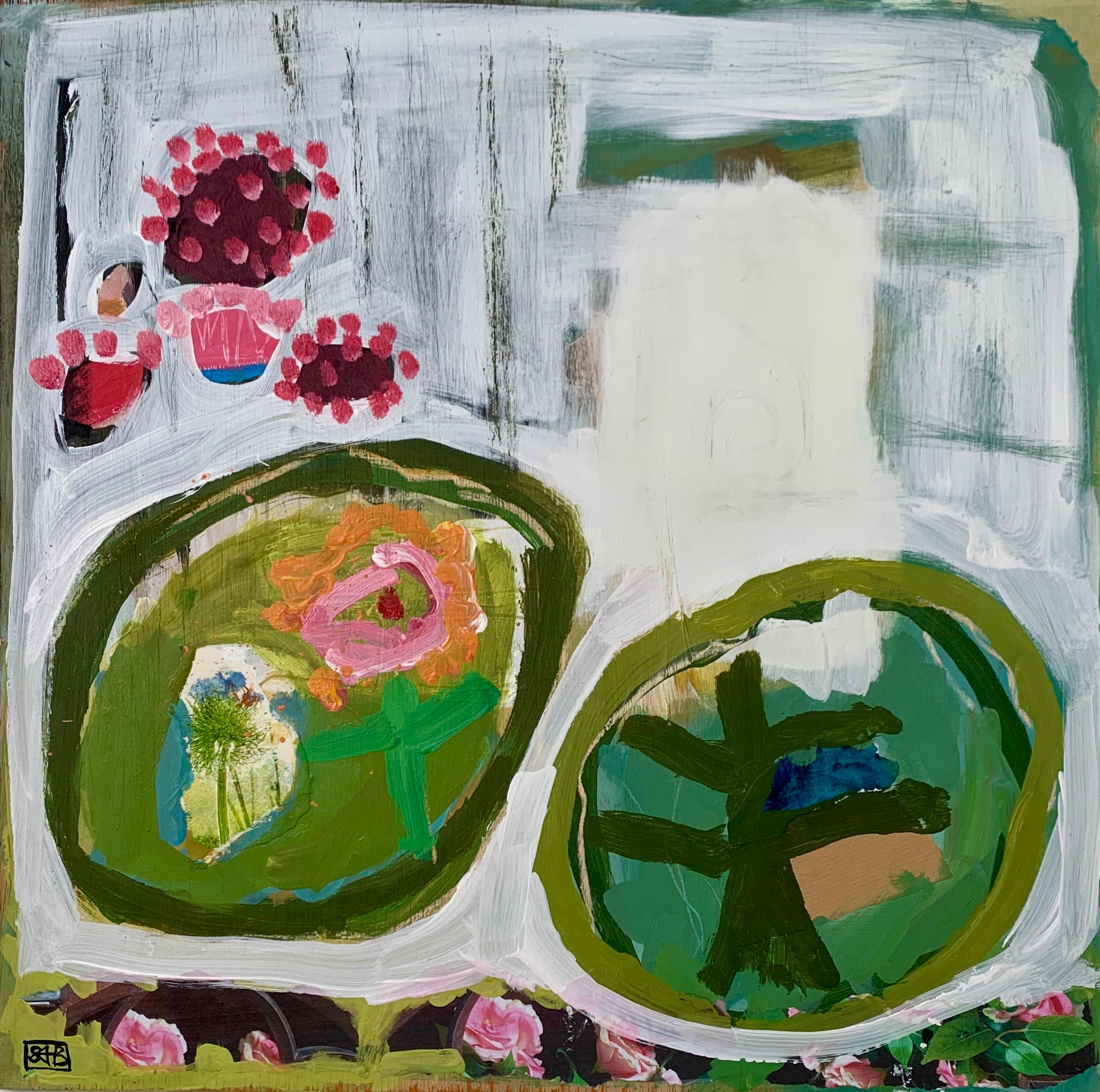 Around the Garden, Original painting, Landscape, Interior, Contemporary For Sale 2