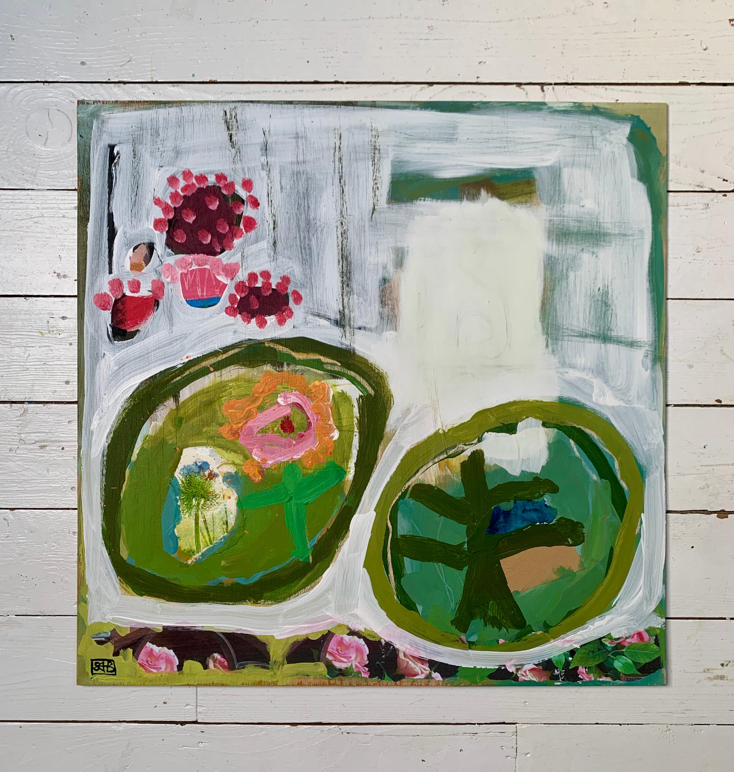 Around the Garden, Original painting, Landscape, Interior, Contemporary For Sale 3