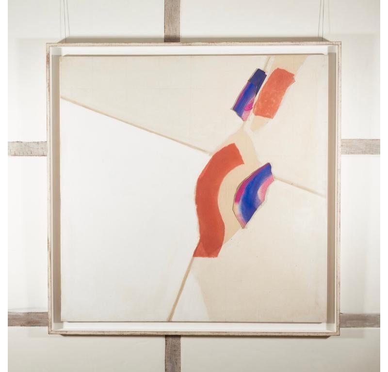 Rosso, Whiting e Blu, acrilico e collage su tela di Sandra Blow 1975-85 1