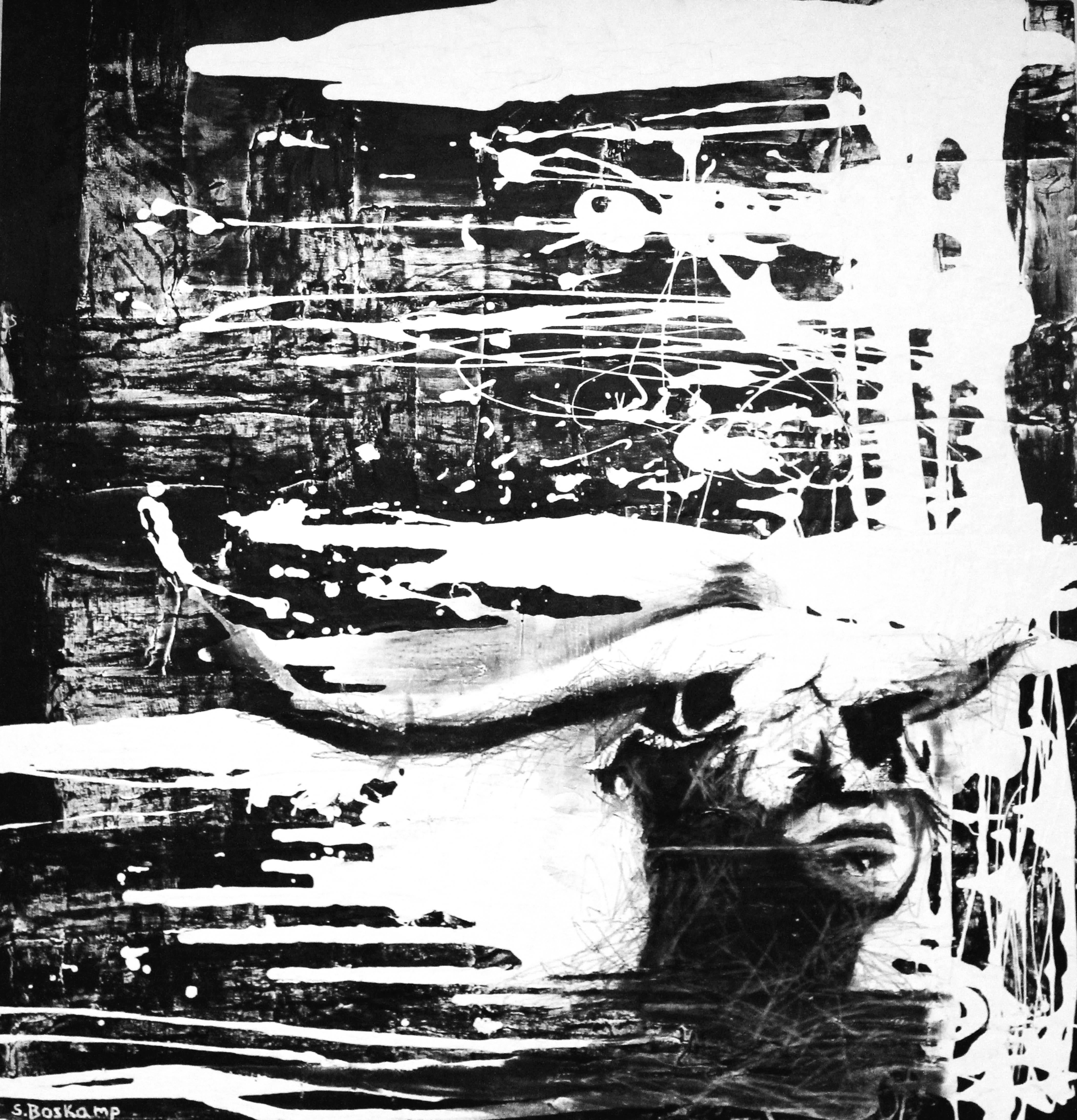 Carmilla, tecnica mista su tela - Mixed Media Art di Sandra Boskamp