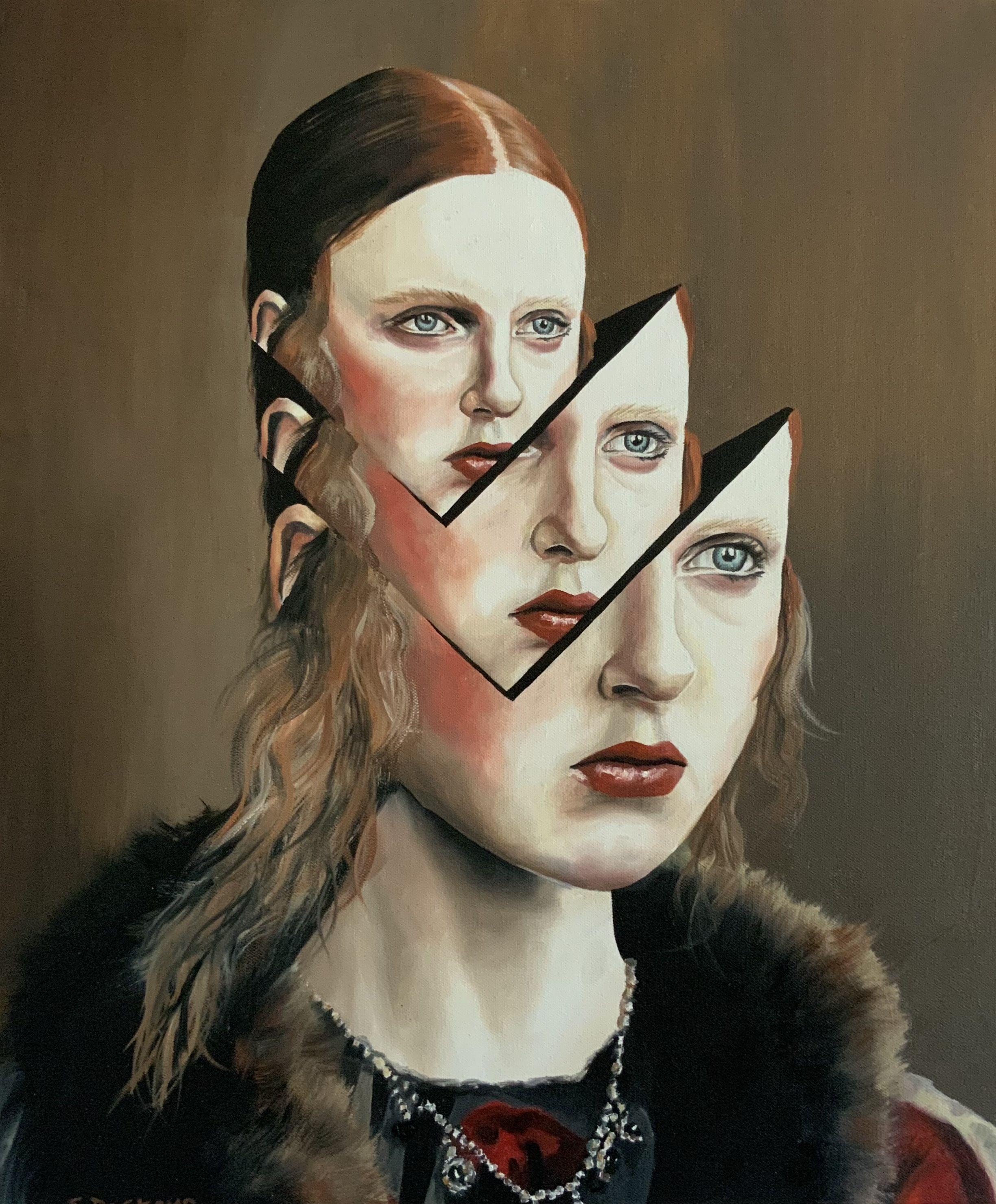 Annika, Pittura, Olio su tela - Painting di Sandra Boskamp