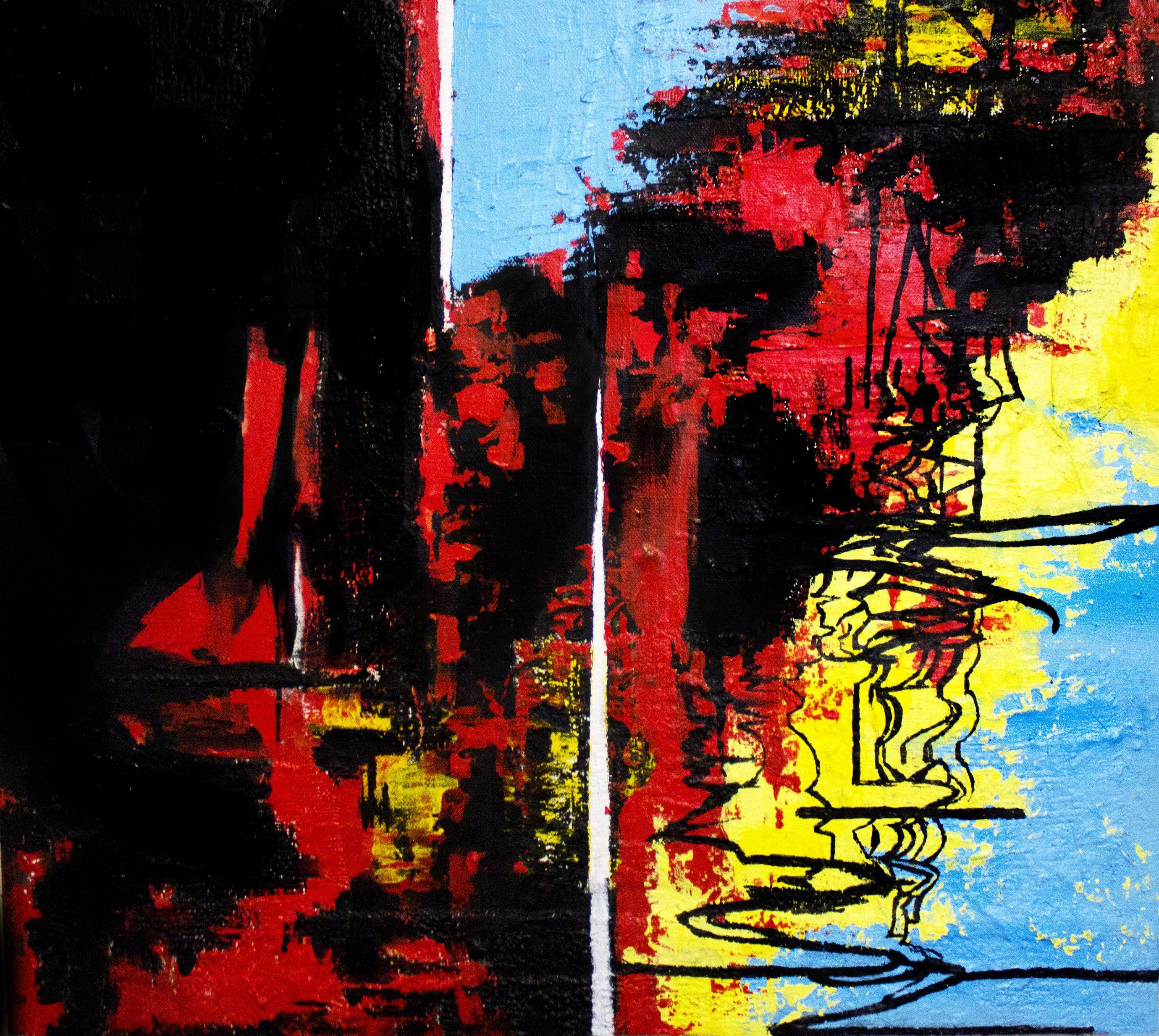 Sandra Boskamp Abstract Painting - Pulse, Painting, Acrylic on Canvas