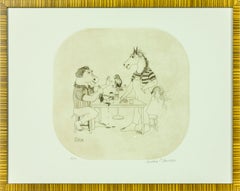 "SAM" litografía de la autora de libros infantiles y artista Sandra Calder Davidson