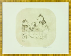 LithographieSAM de l'auteur et artiste de livres pour enfants Sandra Calder Davidson