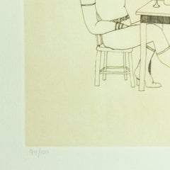 "Untitled (Giraffes)" lithograph by Sandra Calder Davidson. Hand signed.