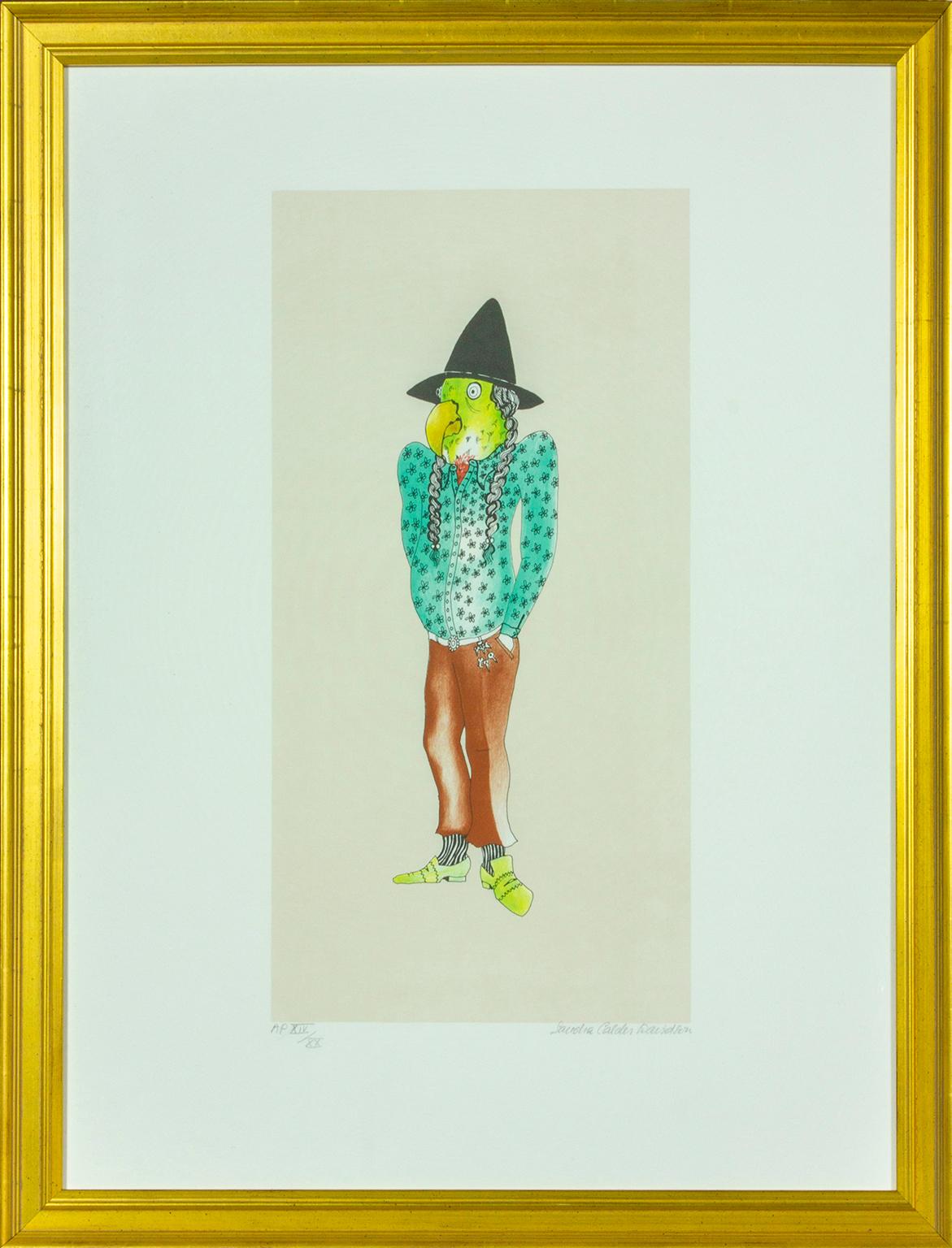 Lithographie « Untitled (Parrot) » de l'auteur de livres pour enfants Sandra Calder Davidson.