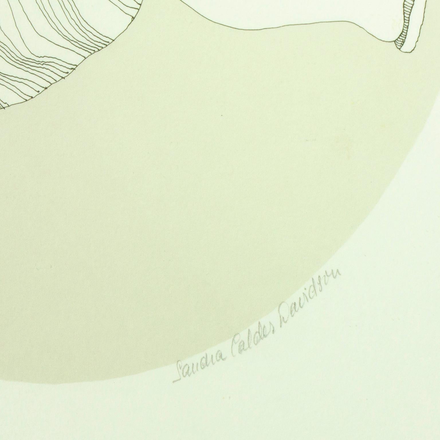 lithographische Lithographie „Untitled (Pig Dancing)“ von Sandra Calder Davidson. Künstlerischer Beweis. im Angebot 2
